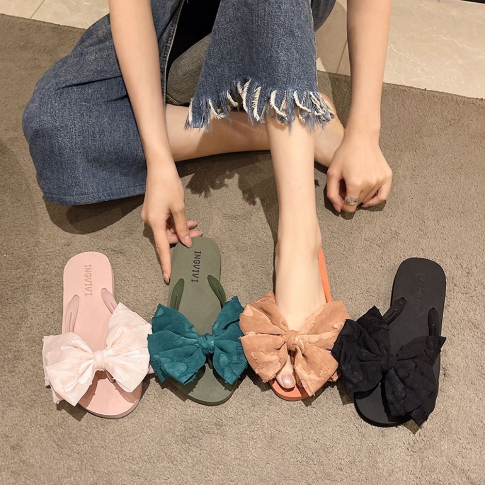 Anti Loop Rubber - All Match Soft Sole Bowknot Flip