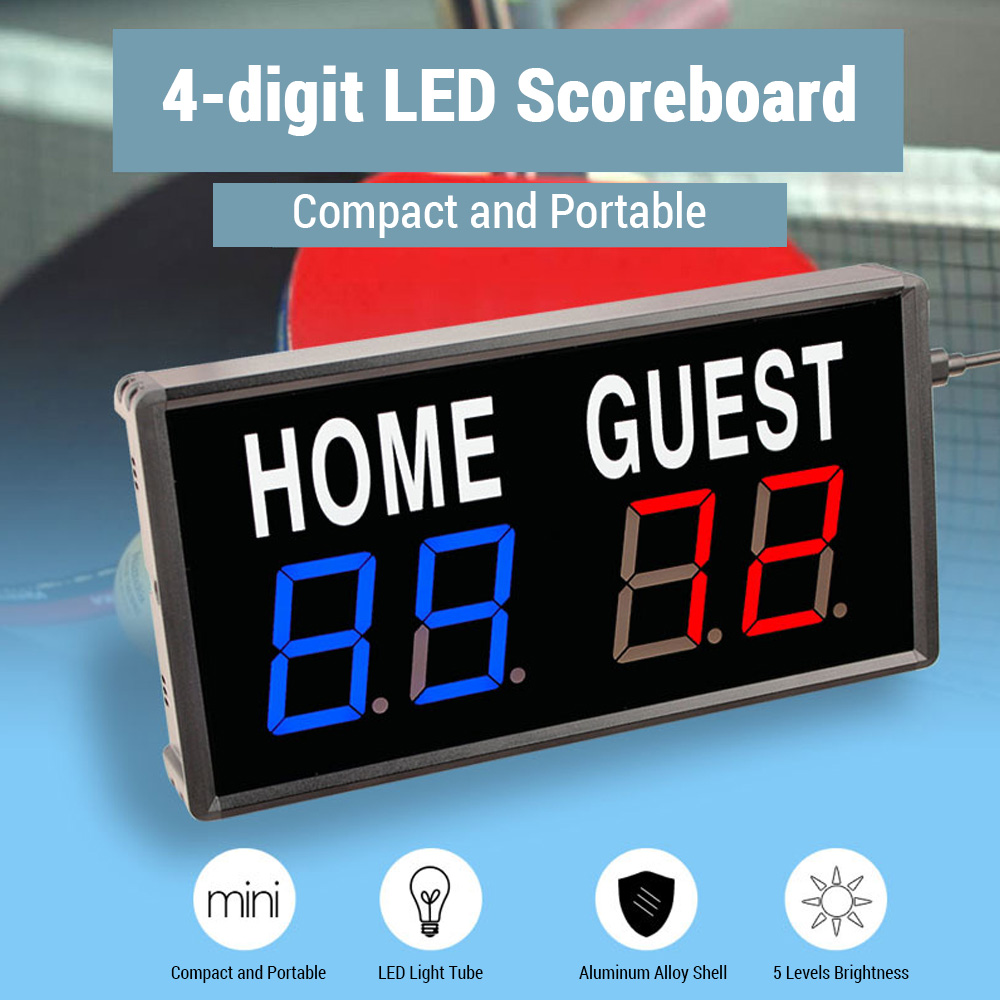 Portable 4 Digit LED Scoreboar - Table Tennis Scoreboard recension och pris